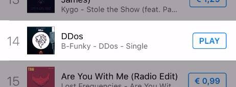 B-Funky - DDos #14 in iTunes Dance Charts